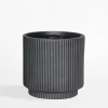 Donice, Osłonki I Kwietniki|inny Donica ryflowana 30x30x30 cm czarna