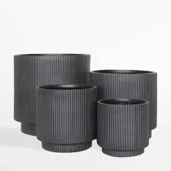 Donice, Osłonki I Kwietniki|inny Donica ryflowana 30x30x30 cm czarna