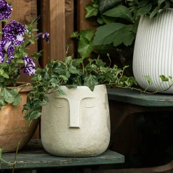 Donice Ogrodowe|Donice, Osłonki I Kwietniki|inny Donica twarz beżowa 19x18,5 cm