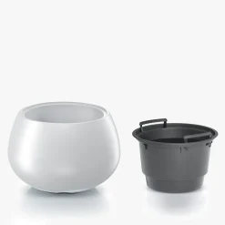 Donice Ogrodowe|Donice, Osłonki I Kwietniki|inny Donica z wkładem biała HEOS 43,6x27 cm