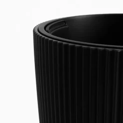 inny Doniczka z wkładem antracytowa MILLY 29,8x36,5 cm