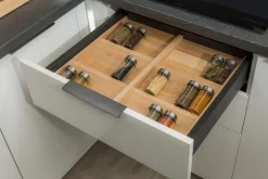 Wkłady Do Szuflad|Wyposażenie Szuflad| Drewniany wkład na przyprawy Q-WOOD moduł B 24,9 cm