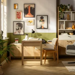 Dzieci FORTE Duże biurko z szufladami i szafką HOYVIK