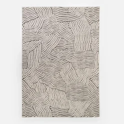 Dywany Z Krótkim Włosiem|inny Dywan abstrakcyjny beżowo-czarny DEUS 160x230 cm