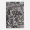 Dywany Z Krótkim Włosiem| Dywan abstrakcyjny ciemnoszary NOVANTA 160x230 cm