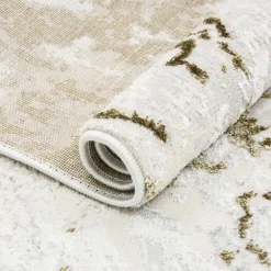 Dywany Z Krótkim Włosiem| Dywan abstrakcyjny złoty SUNSET 120x170 cm