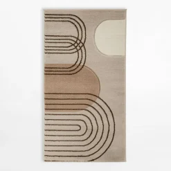 inny Dywan art déco beżowy MILLEY 80x150 cm