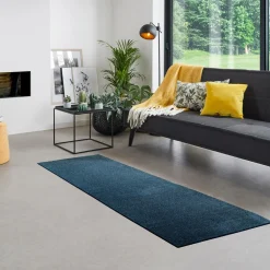 Dywany Z Krótkim Włosiem| Dywan ciemnoniebieski CLEVER 80x250 cm