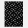 Dywan czarny KRATKA SOLAR 200x290 cm