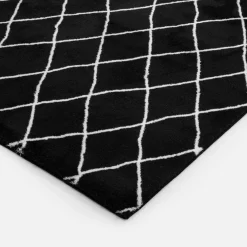 Dywan czarny KRATKA SOLAR 200x290 cm