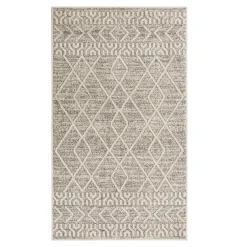 Dywan etno w romby beżowy PAULA 80x150 cm