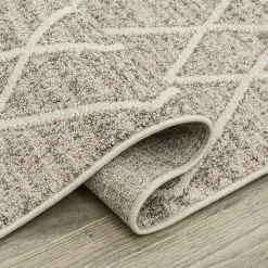 Dywan etno w romby beżowy PAULA 160x230 cm