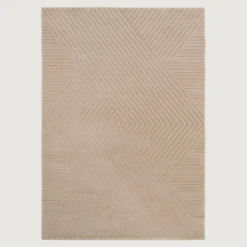 inny Dywan geometryczny beżowy WAVES 160x230 cm