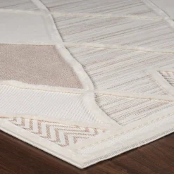 inny Dywan geometryczny beżowy MADERA 80x150 cm