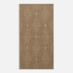 Chodniki|Dywany Z Krótkim Włosiem|inny Dywan geometryczny beżowy JUTA 80x150 cm