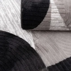 Dywan geometryczny biało-czarny BRILO 200x290 cm
