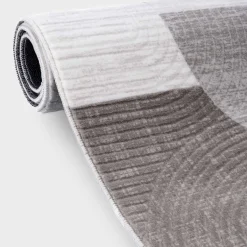 Dywan geometryczny brązowoszary BRILO 160x230 cm