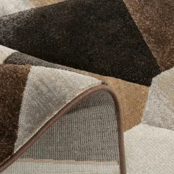 Dywany Z Krótkim Włosiem|inny Dywan geometryczny brązowy SORRENTO 120x170 cm