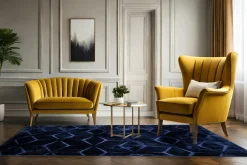 inny Dywan geometryczny granatowy TULSA 120x170 cm