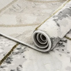 Dywan geometryczny kremowy SUNSET 80x150 cm