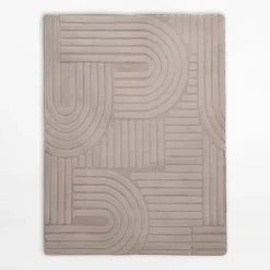 Dywany Z Krótkim Włosiem|inny Dywan geometryczny MALAGA 3D, taupe, 120x160 cm