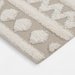 Dywany Zewnętrzne|Dywany Zewnętrzne|inny Dywan geometryczny MULAN, beżowo-kremowy, 80x150 cm