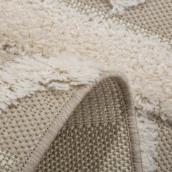 Dywany Zewnętrzne|Dywany Zewnętrzne|inny Dywan geometryczny MULAN, beżowo-kremowy, 80x150 cm