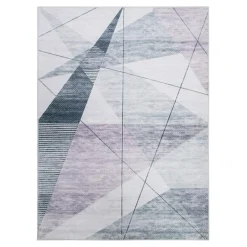 inny Dywan geometryczny szaroróżowy PUERTO 120x160 cm