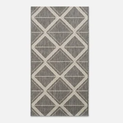 Dywany Zewnętrzne|Dywany Zewnętrzne| Dywan geometryczny szary JUTA 80x150 cm