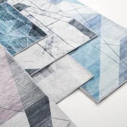 Chodniki|Dywany Z Krótkim Włosiem|inny Dywan geometryczny szary marmur PUERTO 80x150 cm