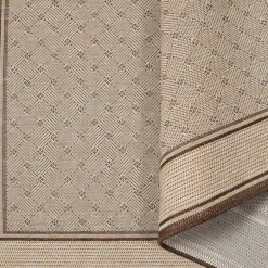 Dywany Zewnętrzne|Dywany Zewnętrzne|inny Dywan geometryczny z ramką LOTUS, beżowy, 120x170 cm