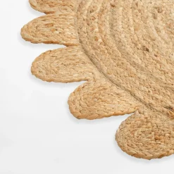 inny Dywan jutowy z falbanką BRUGA, okrągły, 100 cm