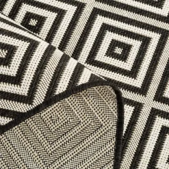 inny Dywan kremowo-czarny PIATTO 160x230 cm