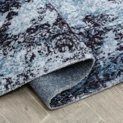 Dywany Z Krótkim Włosiem| Dywan loftowy z połyskiem niebieski STELLA 120x170 cm