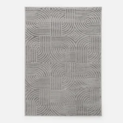 inny Dywan nowoczesny srebrny SAHARA 120x170 cm