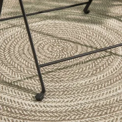 Dywan okrągły boho beżowy GINO 120 cm