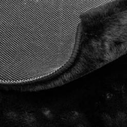 Dywany Rabbit|Dywany Shaggy| Dywan okrągły czarny RABBII 90 cm