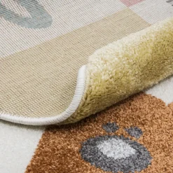 Dzieci Dywan okrągły KIDS ZWIERZAKI 120 cm