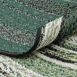 Dywany Zewnętrzne|Dywany Zewnętrzne| Dywan okrągły na zewnątrz zielony MUNRO 120 CM