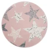 Dywany Dziecięce|Dywany| Dywan okrągły różowy GWIAZDY 100 cm