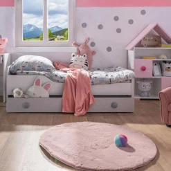 Dywany Dziecięce|Dywany| Dywan okrągły różowy RABBII 90 cm
