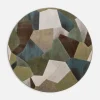 Dywany Z Krótkim Włosiem|inny Dywan okrągły w geometryczny wzór zielony SORRENTO 160 cm