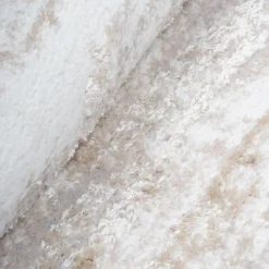 Dywan okrągły z przecieranym wzorem beżowy SALSA 100 cm