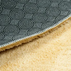 Dywany Z Krótkim Włosiem| Dywan okrągły złoty PULY 100 cm