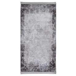 Dywan połyskujący z frędzlami czarny COSMIC 60x100 cm