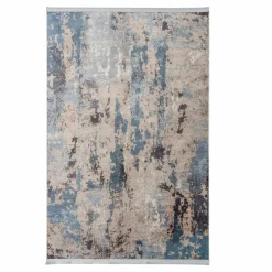 Dywan połyskujący z frędzlami niebieski COSMIC 120x170 cm