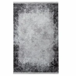 Dywan połyskujący z frędzlami czarny COSMIC 160x230 cm