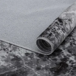 Dywan połyskujący z frędzlami czarny COSMIC 160x230 cm