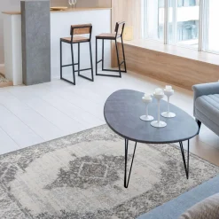 Dywany Z Krótkim Włosiem| Dywan retro szary SALSA 120x170 cm