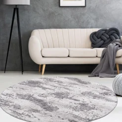 inny Dywan retro VISION, szaro-antracytowy, okrągły, 120 cm